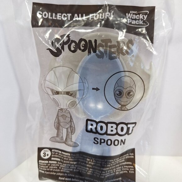 Spoonsters Sonic Wacky Pack Big Foot Alien Swamp Monster Astronaut Spoons Sealed - Picture 7 of 14